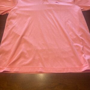 Tommy Bahama Island Zone Salmon Color Polo Shirt Short Sleeve Mens Medium